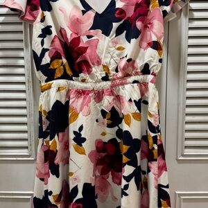 Old Navy Floral Casual Dress - Pink, Navy, Yellow